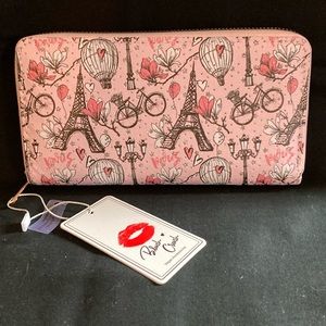 Blush Crush Padded Wallet NWT with Sparkles and Paris Highlights